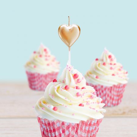 ハート型バースデーケーキキャンドル