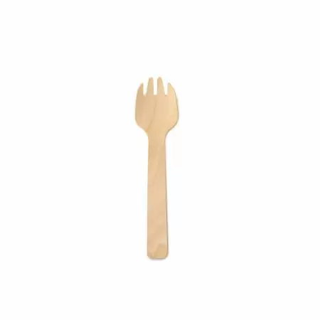 10.5cm Dessert Wooden Fork - 10.5cm wooden disposable dessert fork