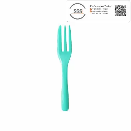 ミント色のフレンチケーキフォーク - フルーツボックス用のブルーグリーンのフルーツフォーク