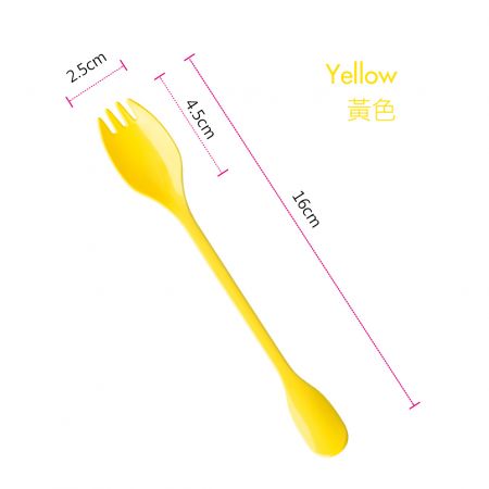 16 cm gelbe Dessertgabel