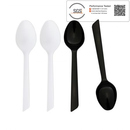 16cm Heat-resistant Spoon with High Quality - Supplier of disposable outside PP material food spoon wholesale.
