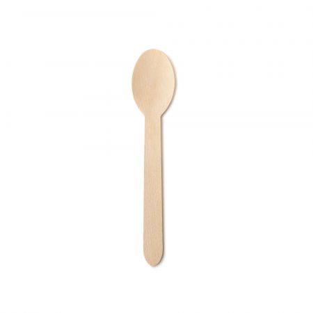 16公分木片湯匙 - 木製免洗湯匙、一次性木片湯匙