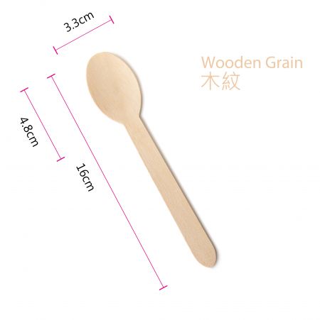 Cucchiaio monouso in legno da 16 cm