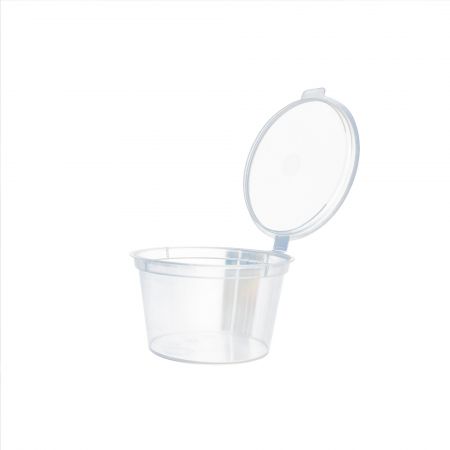 Cawan Sos Plastik 2oz dengan Penutup - Bekas Sos Celup 2oz