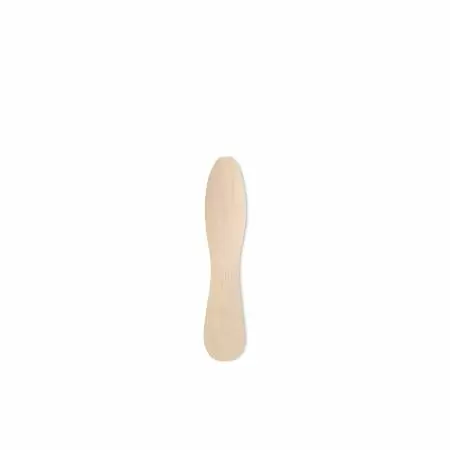 Colher de Madeira de 7,5cm para Sorvete - Colher de sorvete descartável de madeira de 7,5 cm