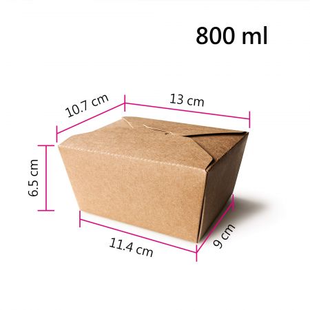 Hộp đựng thức ăn giấy Kraft dung tích 800ml