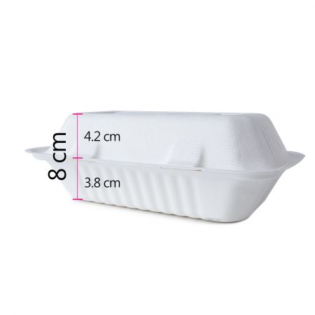 Contenedor de comida de papel en forma de concha (960 ml)
