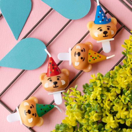 Chapéu de Festa de Aniversário com Vela em Forma de Urso