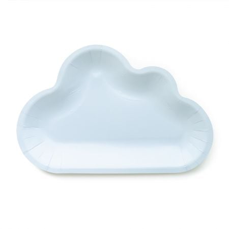 青い雲の形をしたケーキプレート - 青い雲のケーキプレート、スライスフルーツ、スライスケーキ、バースデーケーキに最適です