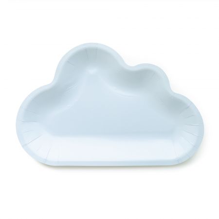 Color Cloud-Shaped Cake Plate - Blue Color Paper Cake Plate