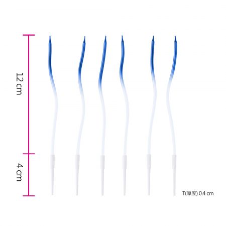 Candela a Spirale Blu Gradiente