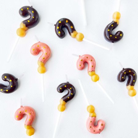 Candela a Forma di Punto Interrogativo in Stile Biscotto