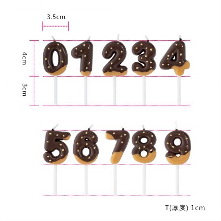 巧克力餅乾數字蠟燭