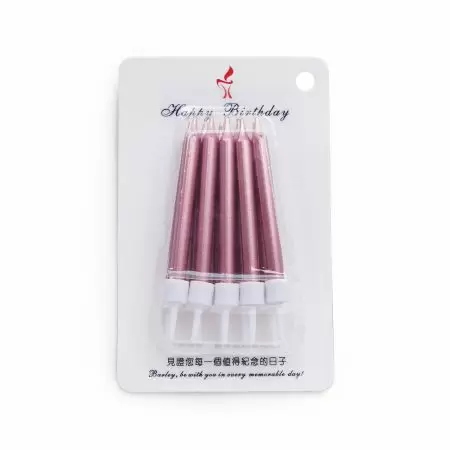 เทียนเค้กสีม่วงเมทัลลิกขนาด 7.5 ซม. - เพิ่มความหรูหราให้กับงานปาร์ตี้ที่มีหัวข้อ Tair Chu ด้วยเทียนเค้กสีม่วง