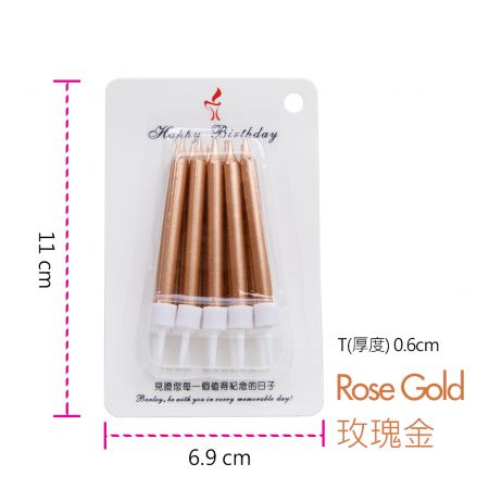 Kartenkerze in Roségold