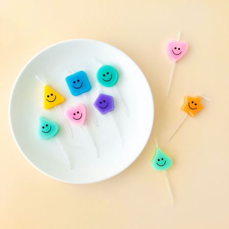 컬러 미소 생일 파티 양초