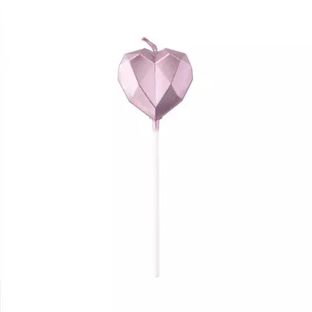 Diamond Heart Party Candle - Let's use TAIR CHU shiny heart-shaped candle enjoy the cake time in birthday parties!