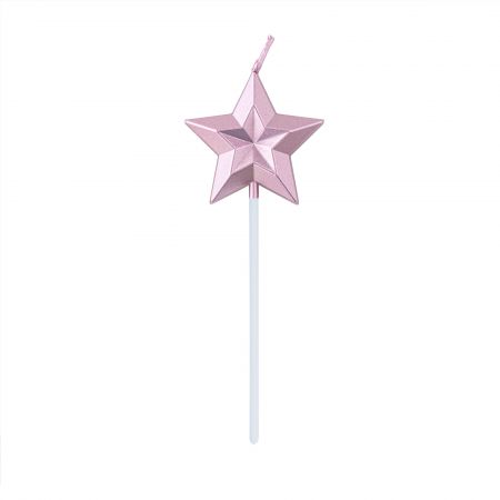Vela em forma de estrela de diamante - Vamos usar a vela em forma de estrela brilhante Tair Chu para aproveitar o momento do bolo nas festas de aniversário!