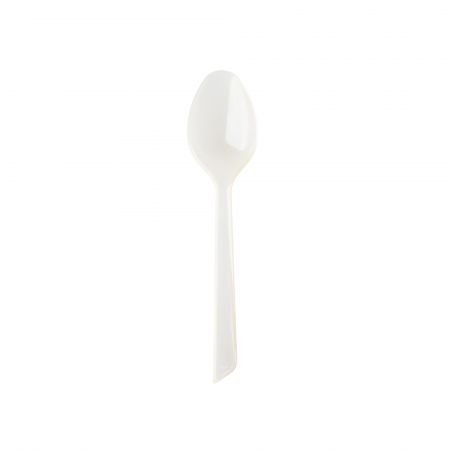 16cm PSM Hot Soup Spoon - Tair Chu recyclable spoon, including 15% starch and 85% PP material. The spoon size is 16 cm, it has natural-colored and black.