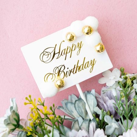 Topper de Pastel de Feliz Cumpleaños - Usa el adorno de deseo en el pastel, deseo todas las mejores deseos para ti