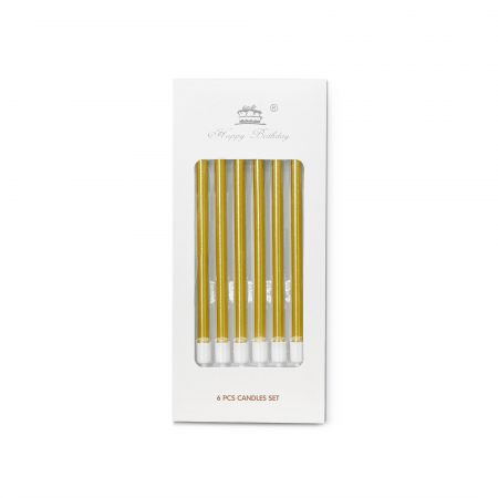 Свеча длинная золотого цвета