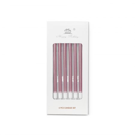 Свеча длинная розового цвета