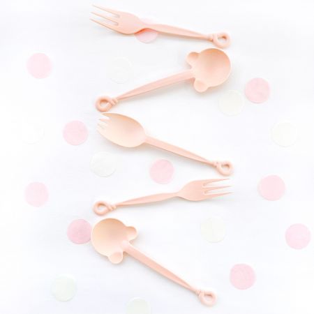 粉色圈圈系列餐具