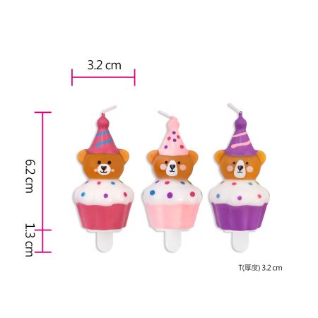 Muffin-Bär-Partykerze