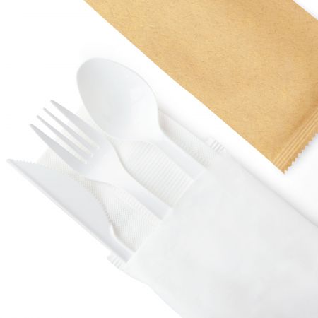 カスタムペーパーパッケージ付きの白色食器セット