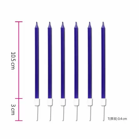 Свеча длинная синего цвета для вечеринки