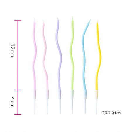 Vela de Bolo Espiral Colorida