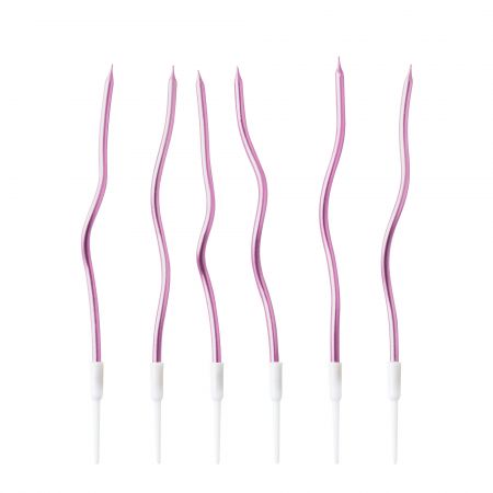 紫色彎曲生日蠟燭 - 紫色曲線生日蠟燭,彎彎曲曲的蠟燭設計充滿了創意,為派對蛋糕添加有去的裝飾。