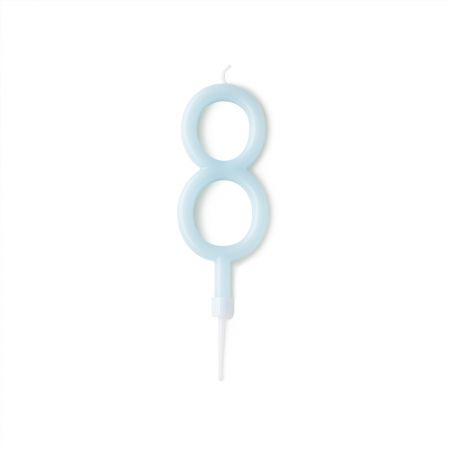 Vela Azul Cor Número 8