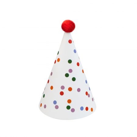 Праздничная шляпка в горошек - Набор из пяти дневных праздничных шляп в горошек, пригласите лучших друзей вашего малыша на день рождения!