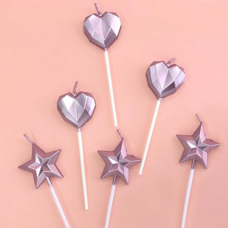 星星ダイヤモンド型パーティーキャンドル