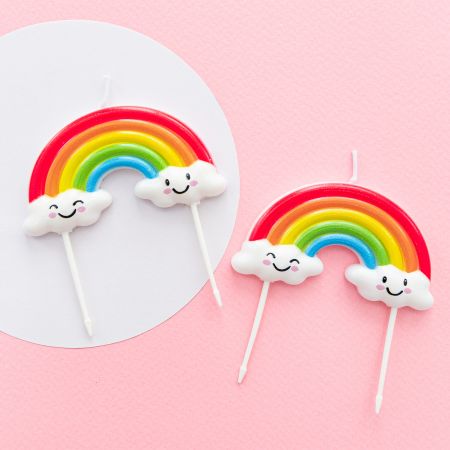 虹型誕生日キャンドル