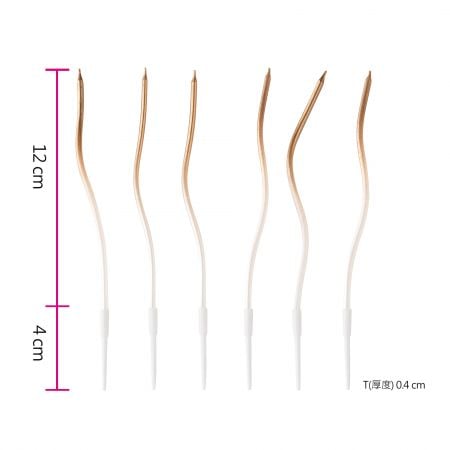 Candela a Spirale Rosa Oro Gradiente