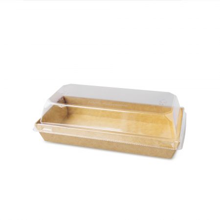 Rectangular Dessert Container - Rectangular transparent snack box is ideal for displaying pastries and small cakes. You can admire the elegant design of the treats without opening the lid.