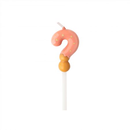 Strawberry Cookie Question Mark Candle - Ultra-realistic strawberry cookie-shaped question mark candle that helps you keep your age a secret and adds more highlights to your birthday party.