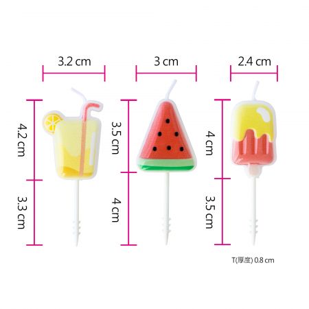 Sommerliche Kuchenkerze