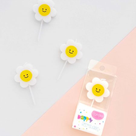 Vela de Aniversário em Forma de Girassol para Bolo de Aniversário