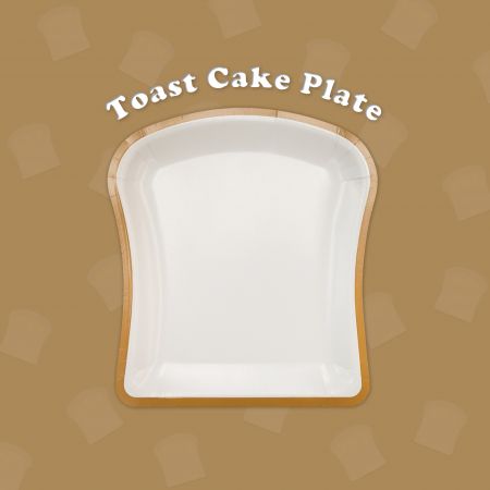 Assiette à dessert en forme de toast