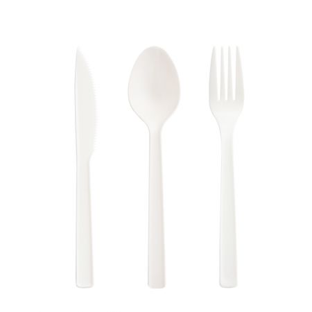 16.5cm Eco-Friendly Cutlery Set - Tair Chu CPLA Heat-resistant cutlery.