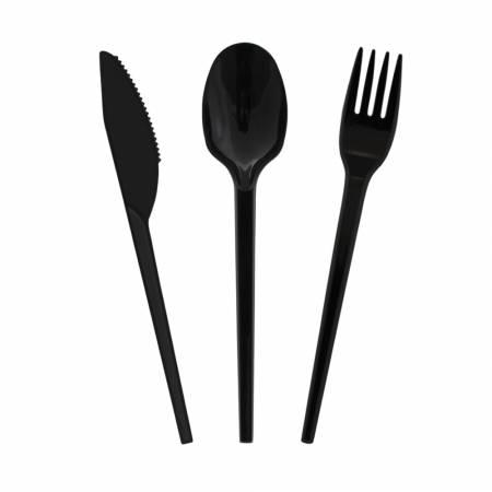 Set Peralatan Makan Ringan 16.5cm - Senduk, garpu, dan pisau 16.5cm.