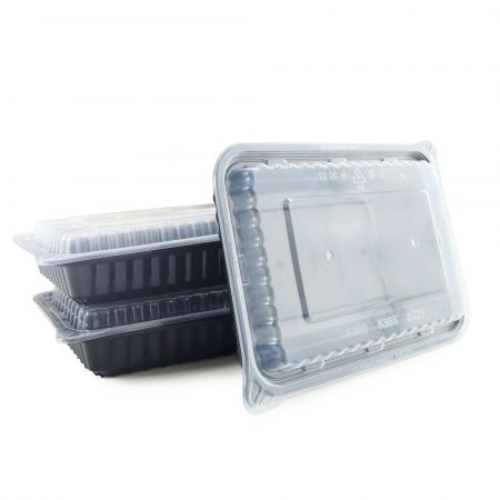 Recipiente de comida rectangular de 28 oz (840 ml) - Recipiente de comida de 28 oz, apto para microondas