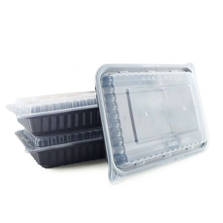 Recipiente de comida retangular de 28oz (840ml) - Recipiente de comida de 28oz, seguro para micro-ondas