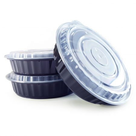 48ozの円形食品容器（1440ml） - 48ozのプラスチック製の電子レンジ対応の円形食品容器
