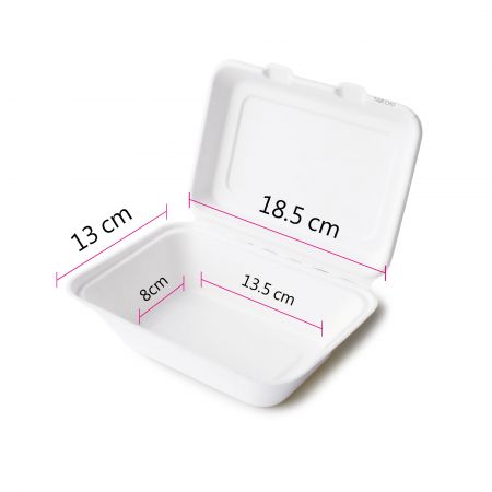 กล่องอาหารกระดาษแบบคลามเชลล์ทิ้งใช้ได้ 600 มิลลิลิตร