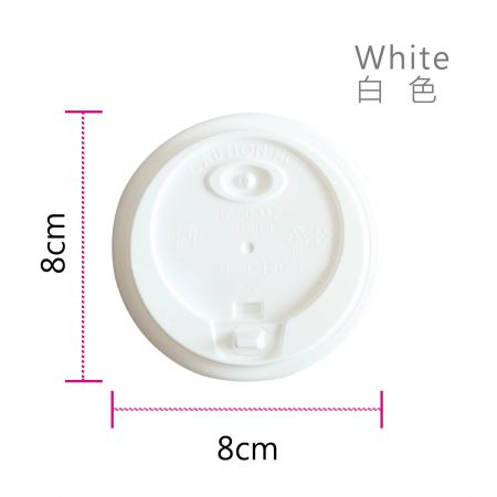 Coperchio per tazza di caffè bianco da 80 mm in PP