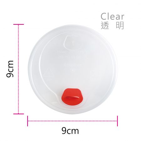 Coperchio per tazza di caffè trasparente da 90 mm con tappo a sorriso